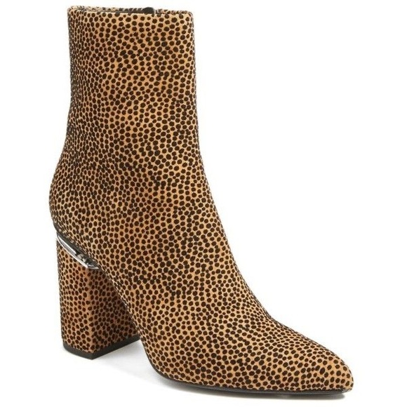 *NWT* Alexander Wang / Kirby Flocked Suede Ankle Boots / Leopard / 37.5 UK (7US) - Picture 2 of 11